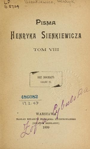 Tapa de Pisma Henryka Sienkiewicza
