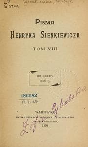 Tapa de Pisma Henryka Sienkiewicza