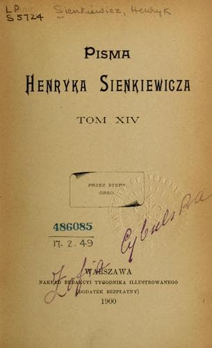 Tapa de Pisma Henryka Sienkiewicza
