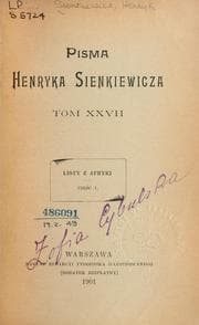 Tapa de Pisma Henryka Sienkiewicza