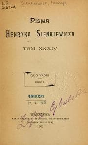 Tapa de Pisma Henryka Sienkiewicza