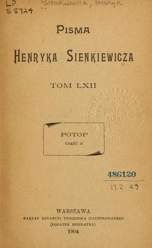 Tapa de Pisma Henryka Sienkiewicza
