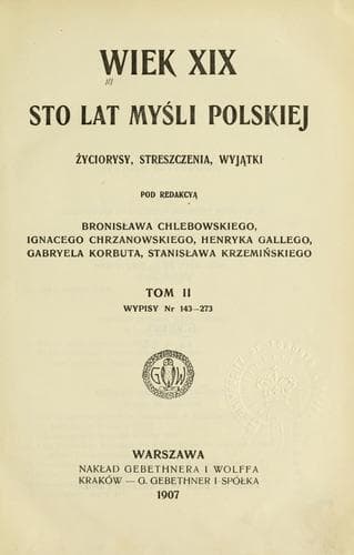 Tapa de Wiek XIX