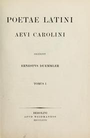 Tapa de Poetae latini aevi Carolini