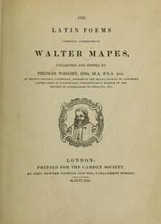 Tapa de The Latin poems commonly attributed to Walter Mapes