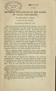 Tapa de Imperial influences on the forms of papal documents
