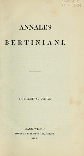 Tapa de Annales bertiniani