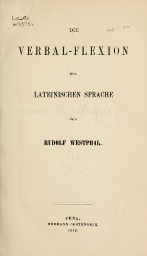 Tapa de Die Verhal-Flexion der lateinischen Sprache