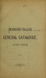 Tapa de General catalogue, 1787-1891
