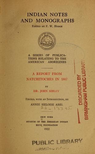 Tapa de A report from Natchitoches in 1807