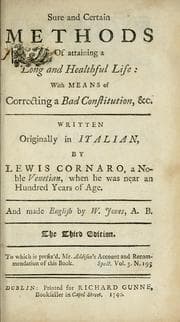 Tapa de Sure and certain methods of attaining a long and healthful life. ... made English by W. Jones