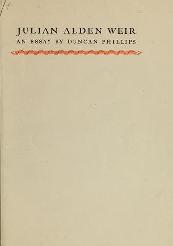 Tapa de Julian Alden Weir
