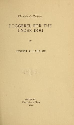 Tapa de Doggerel for the Underdog