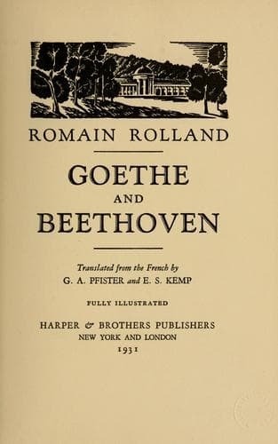 Tapa de Goethe and Beethoven