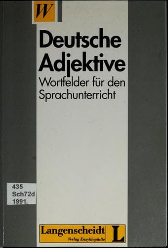 Tapa de Deutsche Adjektive