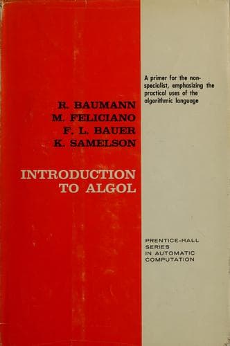 Tapa de Introduction to ALGOL