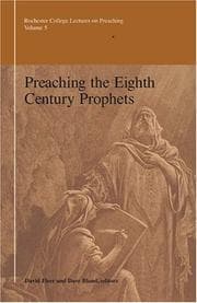 Tapa de Preaching the Eighth Century Prophets