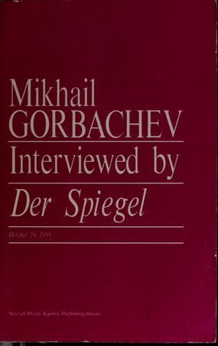 Tapa de Mikhail Gorbachev interviewed by Der Spiegel