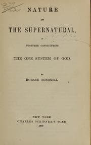 Tapa de Nature and the supernatural