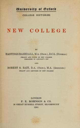 Tapa de New College