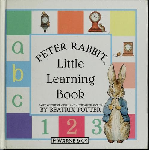 Tapa de Peter Rabbit little learning book