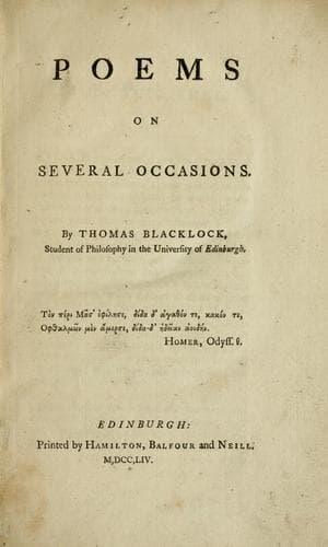Tapa de Poems on several occasions