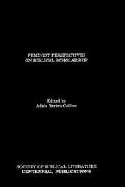 Tapa de Feminist perspectives on biblical scholarship