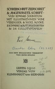 Tapa de Schreibschrift, Zierschrift & angewandte Schrift