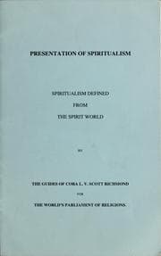 Tapa de Presentation of spiritualism