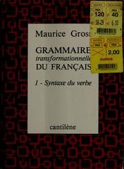 Tapa de Grammaire transformationnelle du français