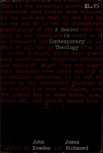 Tapa de A reader in contemporary theology
