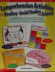 Tapa de Comprehension activities for reading in social studies and science