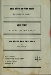 Tapa de The Book of the Lion / The Whip / No Tears for the Dead