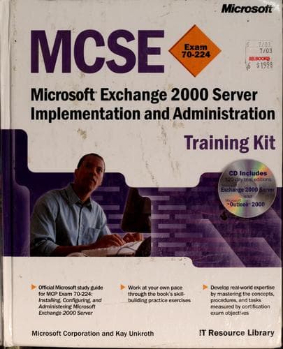 Tapa de Microsoft Exchange 2000 server