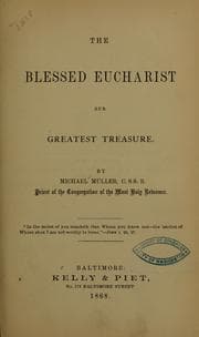 Tapa de The blessed eucharist, our greatest treasure...