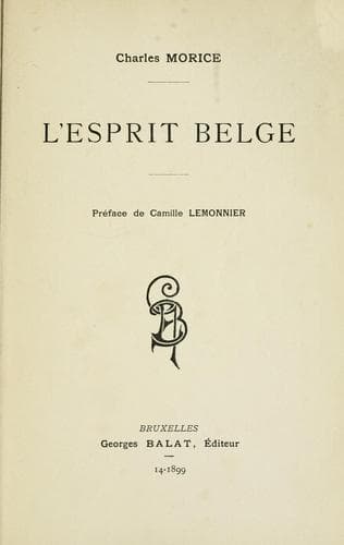 Tapa de L'esprit belge