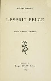 Tapa de L'esprit belge