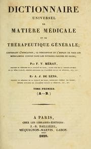 Tapa de Dictionnaire universel de matière médicale et de thérapeutique générale
