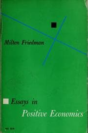 Tapa de Essays in positive economics