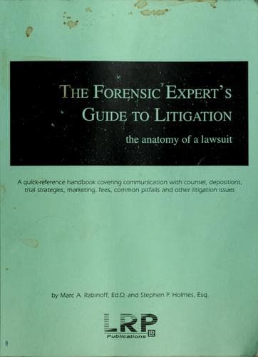 Tapa de The forensic expert's guide to litigation