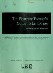 Tapa de The forensic expert's guide to litigation