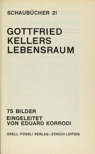 Tapa de Gottfried Kellers Lebensraum