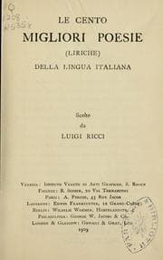 Tapa de Le cento migliori poesie