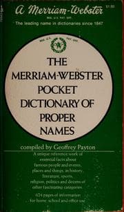 Tapa de The Merriam-Webster pocket dictionary of proper names