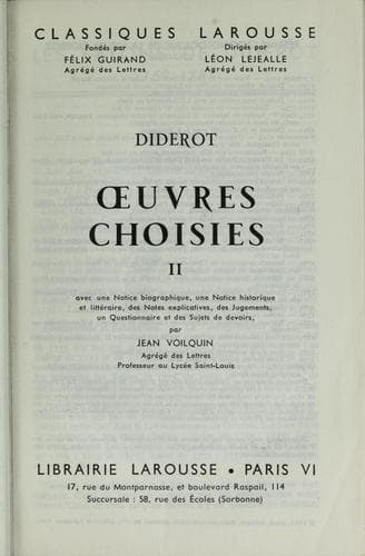 Tapa de Oeuvres choisies