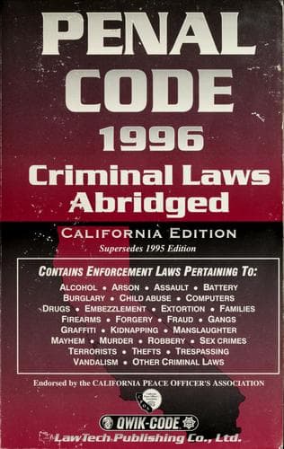Tapa de Penal code, 1996