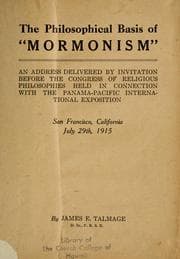 Tapa de The philosophical basis of Mormonism