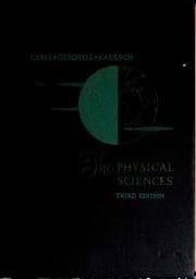 Tapa de The physical sciences