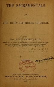 Tapa de The sacramentals of the holy Catholic church