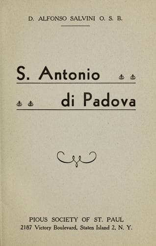 Tapa de S. Antonio di Padova